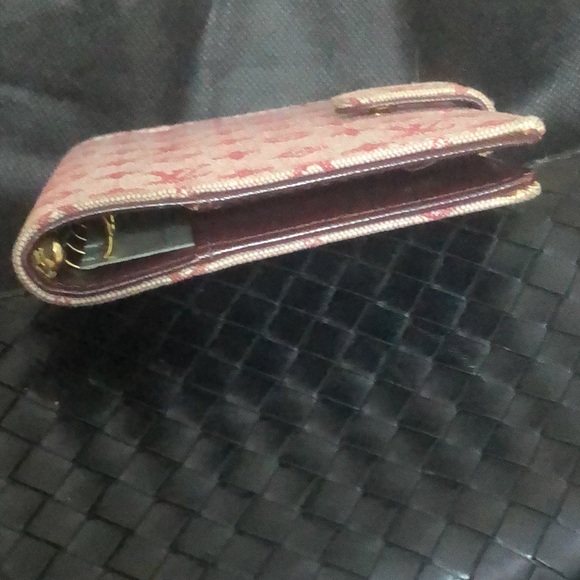 LOUIS VUITTON Mini Lin Red Agenda Binder Passport Holder Credit Card Wallet AUTH - Picture 13 of 17